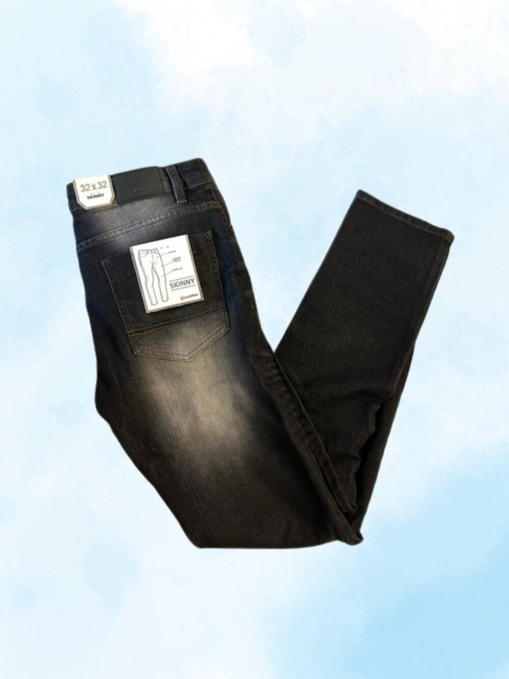 Southpole Men's Low Rise Skinny Black Jeans 32x32 Skater Vibe NWT